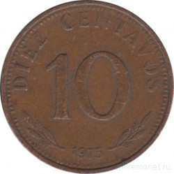 Монета. Боливия. 10 сентаво 1973 год.