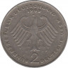 Монета. ФРГ. 2 марки 1969 год. Конрад Аденауэр. Монетный двор - Мюнхен (D). рев.