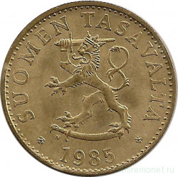 Монета. Финляндия. 50 пенни 1985 год.
