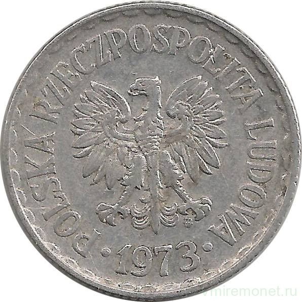 Монета. Польша. 1 злотый 1973 год.