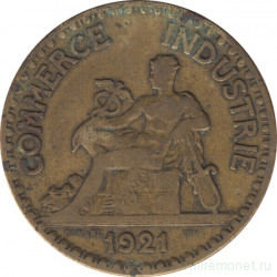 Монета. Франция. 2 франка 1921 год.