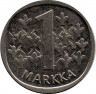 Реверс.Монета. Финляндия. 1 марка 1988 год.