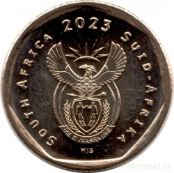 Монета. Южно-Африканская республика (ЮАР). 20 центов 2023 год.