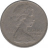 Монета. Гамбия. 6 пенсов 1966 год. рев.