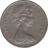 Монета. Фиджи. 20 центов 1980 год. ав.
