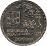 Реверс.Монета. Португалия. 200 эскудо 1993 год. Искусство Намбан.