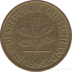 Монета. ФРГ. 5 пфеннигов 1993 год. Монетный двор - Берлин (А).