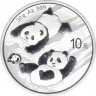Монета. Китай. 10 юаней 2022 год. Панда. ав.