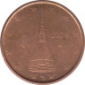 Монета. Италия. 2 цента 2008 год. ав.