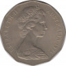 Монета. Австралия. 50 центов 1974 год. ав.