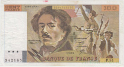 Банкнота. Франция. 100 франков 1985 год. Тип 154b.