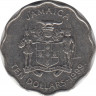 Монета. Ямайка. 10 долларов 1999 год. ав.