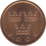 Аверс. Монета. Швеция. 50 эре 2006 год.