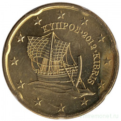 Монета. Кипр. 20 центов 2012 год.