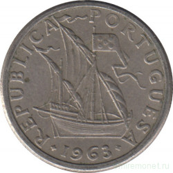 Монета. Португалия. 2,5 эскудо 1963 год.