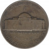 Монета. США. 5 центов 1942 год. Серебро. Монетный двор P. рев.
