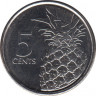 Монета. Багамские острова. 5 центов 2016 год. ав.