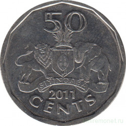 Монета. Свазиленд. 50 центов 2011 год.