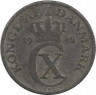 Монета. Дания. 1 эре 1942 год.