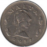  Монета. Мальта. 2 цента 1976 год. ав.
