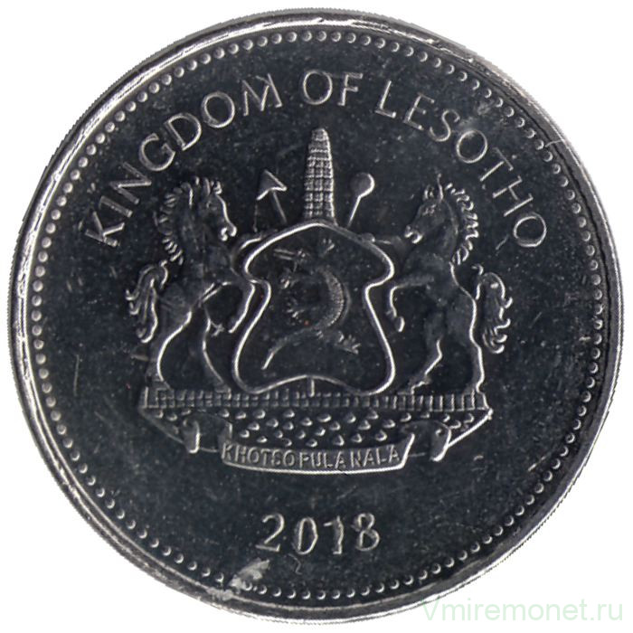 Монета. Лесото. 2 малоти 2018 год.