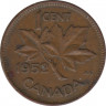 Монета. Канада. 1 цент 1952 год. ав.
