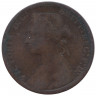 Монета. Великобритания. 1/2 пенни 1876 год.