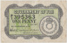 Банкнота. Фиджи. 1 пенни 1942 год. Тип 47а. ав.