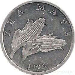Монета. Хорватия. 1 липа 1996 год.