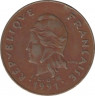 Монета. Французская Полинезия. 100 франков 1991 год. ав.