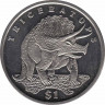 Монета. Сьерра-Леоне. 1 доллар 2006 год. Трицератор. ав.