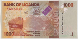 Банкнота. Уганда. 1000 шиллингов 2017 год. Тип 49е.