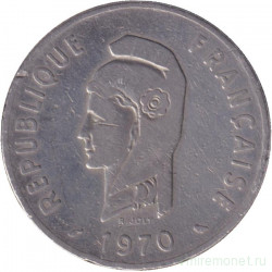 Монета. Французские Афар и Исса. 100 франков 1970 год.