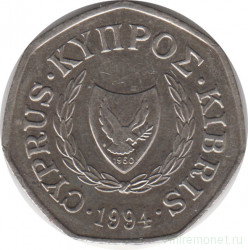 Монета. Кипр. 50 центов 1994 год.