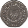  Монета. Кипр. 50 центов 1994 год. ав.
