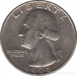 Монета. США. 25 центов 1978 год.