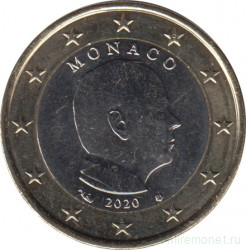 Монета. Монако. 1 евро 2020 год.