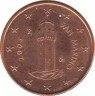  Монета. Сан-Марино. 1 цент 2004 год. ав.