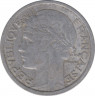 Монета. Франция. 2 франка 1945 год. Монетный двор - Кастельсарразен (C). рев.