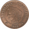 Монета. Франция. 2 сантима 1888 год. А. ав.