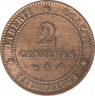 Монета. Франция. 2 сантима 1888 год. А. рев.