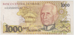 Банкнота. Бразилия. 1000 крузейро 1991 год. Тип 231c.