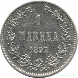 Монета. Русская Финляндия. 1 марка 1893 год.
