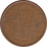 Монета. Испания. 5 центов 2011 год. ав.