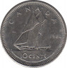 Монета. Канада. 10 центов 1984 год. ав.