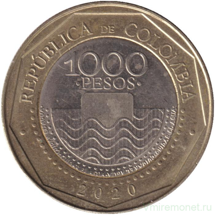Монета. Колумбия. 1000 песо 2020 год.