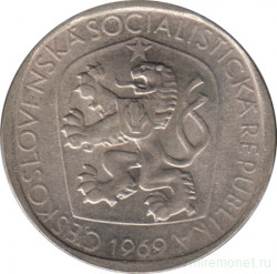 Монета. Чехословакия. 3 кроны 1969 год.