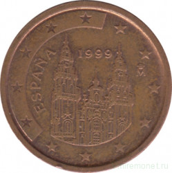 Монета. Испания. 2 цента 1999 год.