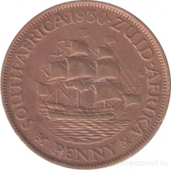 Монета. Южно-Африканская республика (ЮАР). 1 пенни 1930 год.