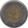 Монета. Канада. 2 доллара 2011 год. ав.